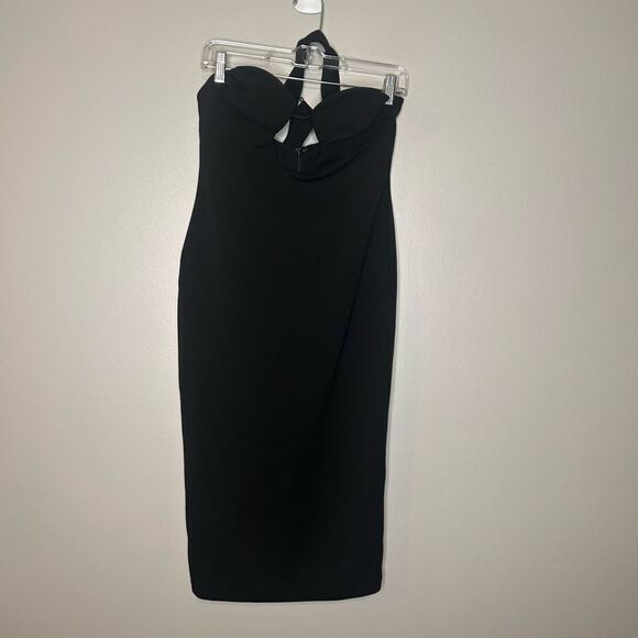 ASOS Design Deep plunge circular bra Midi Bodycon Dress NWT - Picture 4 of 6